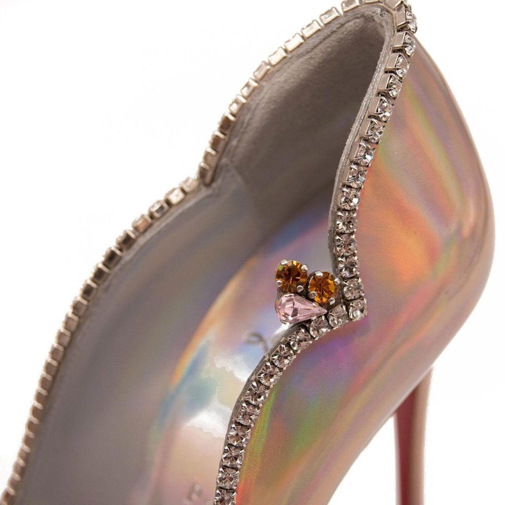 Christian Louboutin Chick Queen Pointed Toe Pump Wood Rose 37 EU - Picture 8 of 9